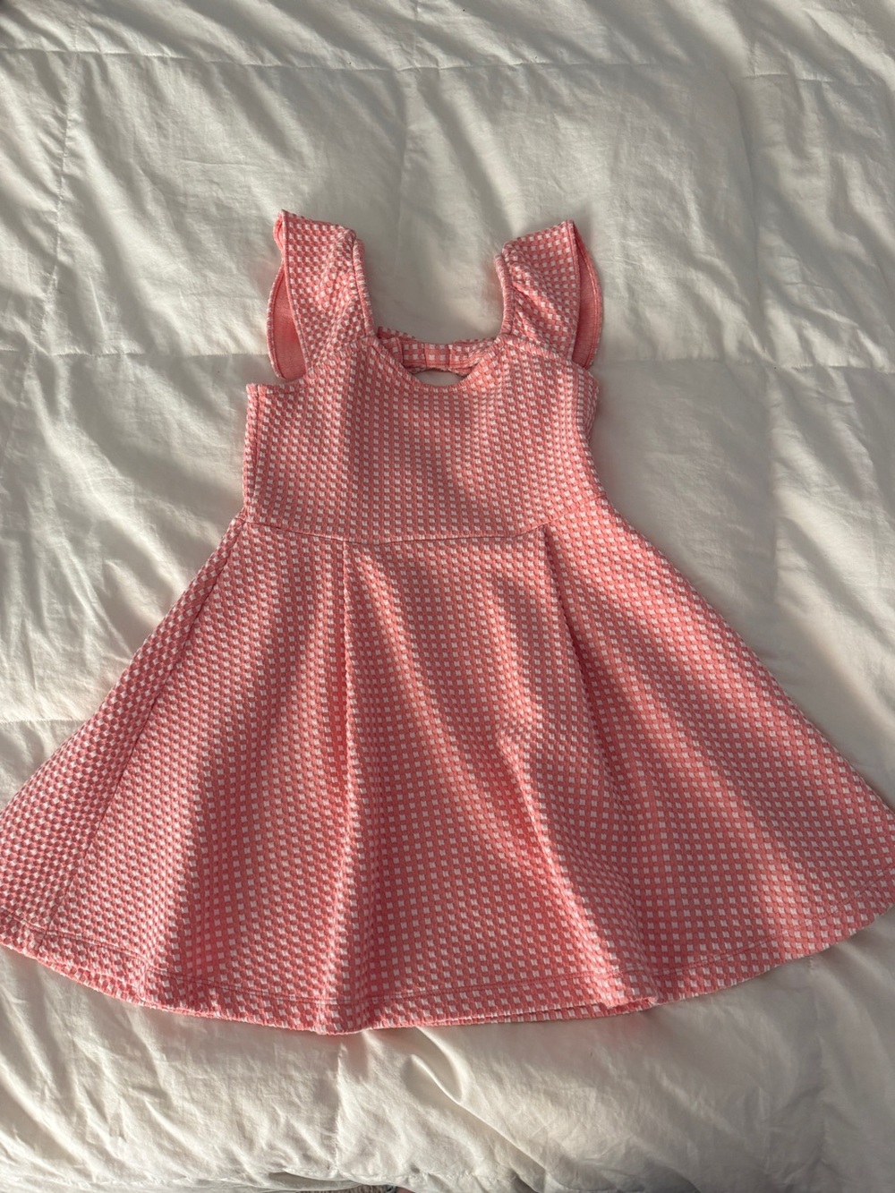 Janie and Jack Pink Textured Fit & Flare Dress